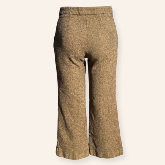 ETRO Women’s Brown Tweed Wool Cropped Flared Trousers Size 40 | Made in Italy - Picture 2 of 5
